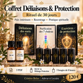 Coffret Déliaisons et Protection – Rituel de 30 jours : 3 PDF, huiles et 5 bougies