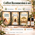 Coffret Reconnexion à soi – Enfant intérieur, relation avec les parents et karma familial : 3 PDF et deux huiles de 10 ml