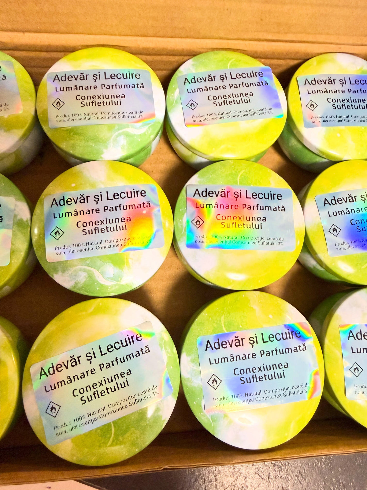 Lumânare Albă Conexiunea Sufletului – Activează Chakra Steaua Sufletului – ambalaj lumânare – Adevar si Lecuire