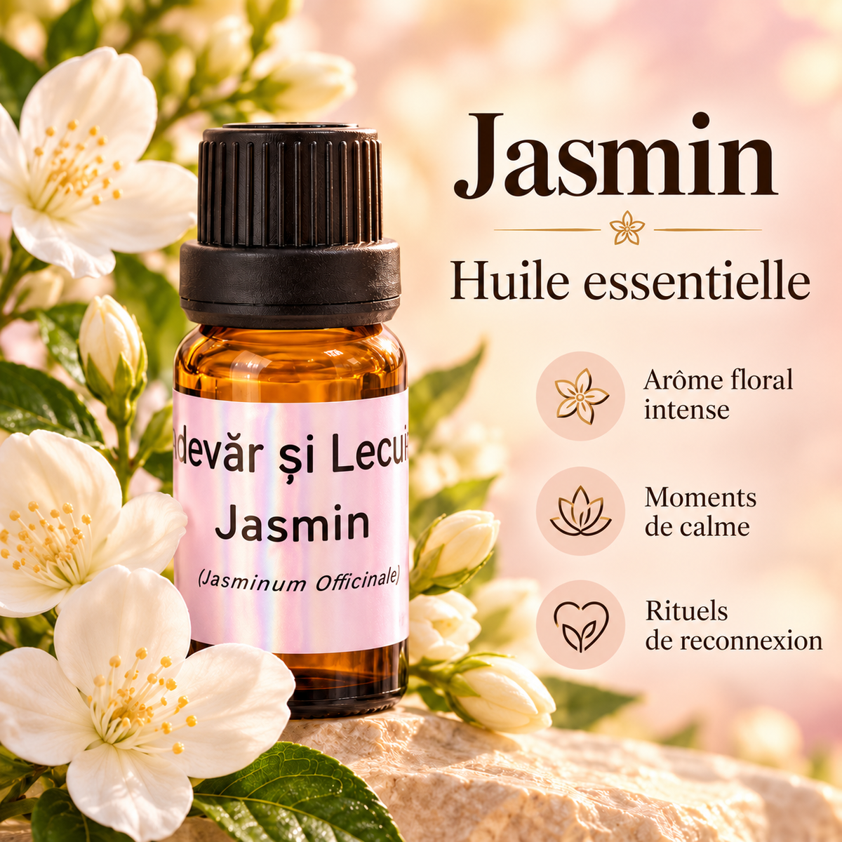 Huile essentielle de jasmin – arôme floral intense