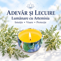 Lumânare cu Artemisia – Intuiție • Visare • Protecție – Adevăr și Lecuire