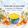 Lumânare cu Chihlimbar – Lumină • Optimism • Protecție – Adevăr și Lecuire