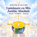 Lumânare cu Mix Justiție Absolută – Adevăr • Echilibru • Dreptate – Adevăr și Lecuire
