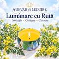 Lumânare cu Rută – Protecție • Curățare • Claritate – Adevăr și Lecuire