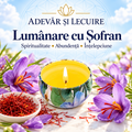 Lumânare cu Șofran – Spiritualitate • Abundență • Înțelepciune – Adevăr și Lecuire