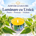 Lumânare cu Urzică – Putere • Protecție • Vitalitate – Adevăr și Lecuire