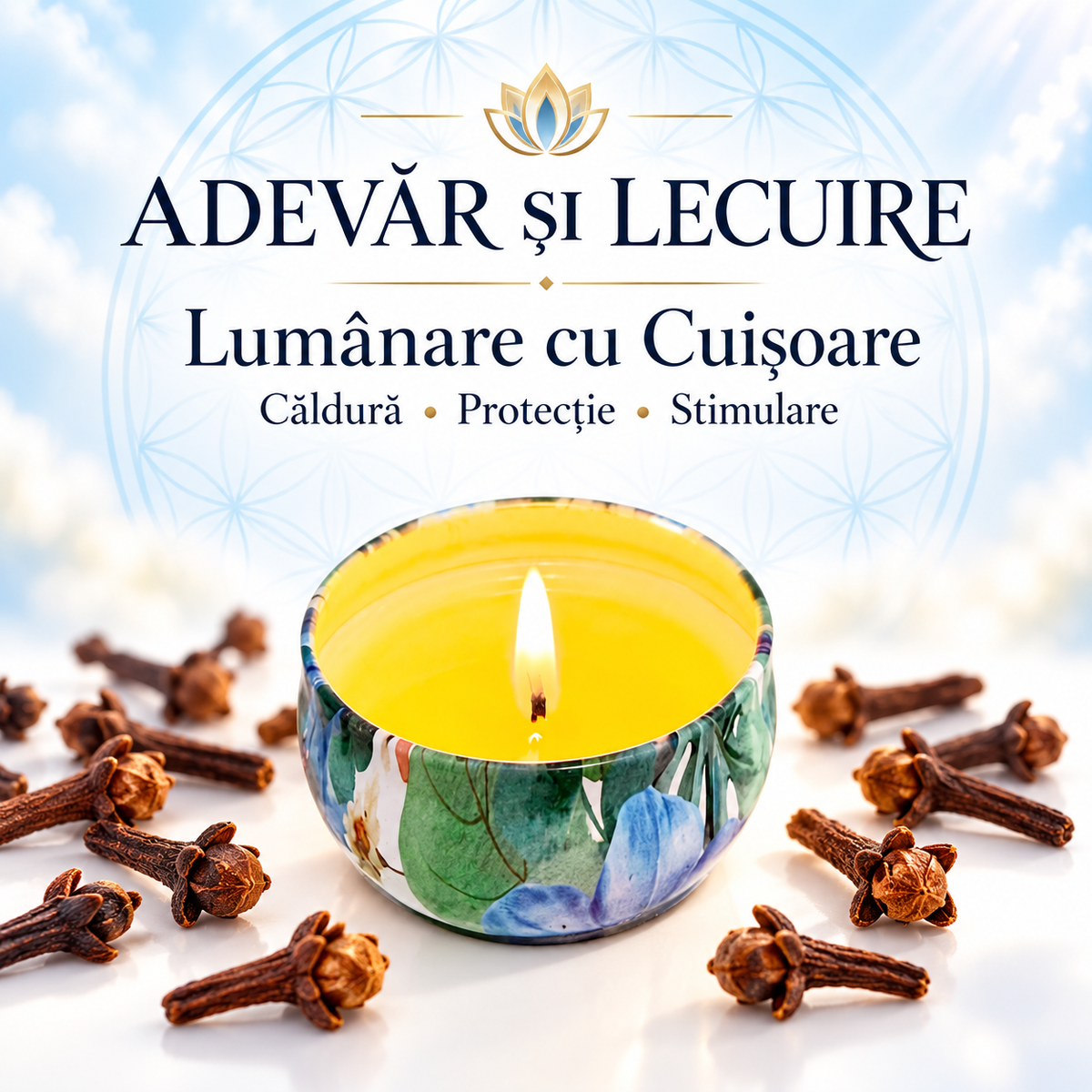 Lumânare cu Cuișoare – Căldură • Protecție • Stimulare – Adevăr și Lecuire
