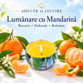 Lumânare cu Mandarină – Bucurie • Dulceață • Relaxare – Adevăr și Lecuire