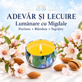 Lumânare cu Migdale – Puritate • Blândețe • Îngrijire – Adevăr și Lecuire