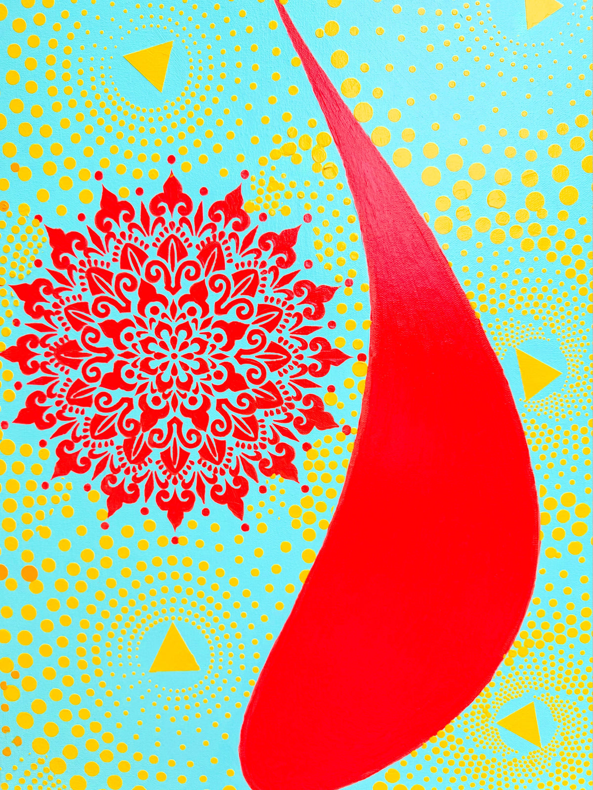 Mandala - Flux de Vindecare și Vibrație Arcturiană – tablou pictat manual – Adevar si Lecuire