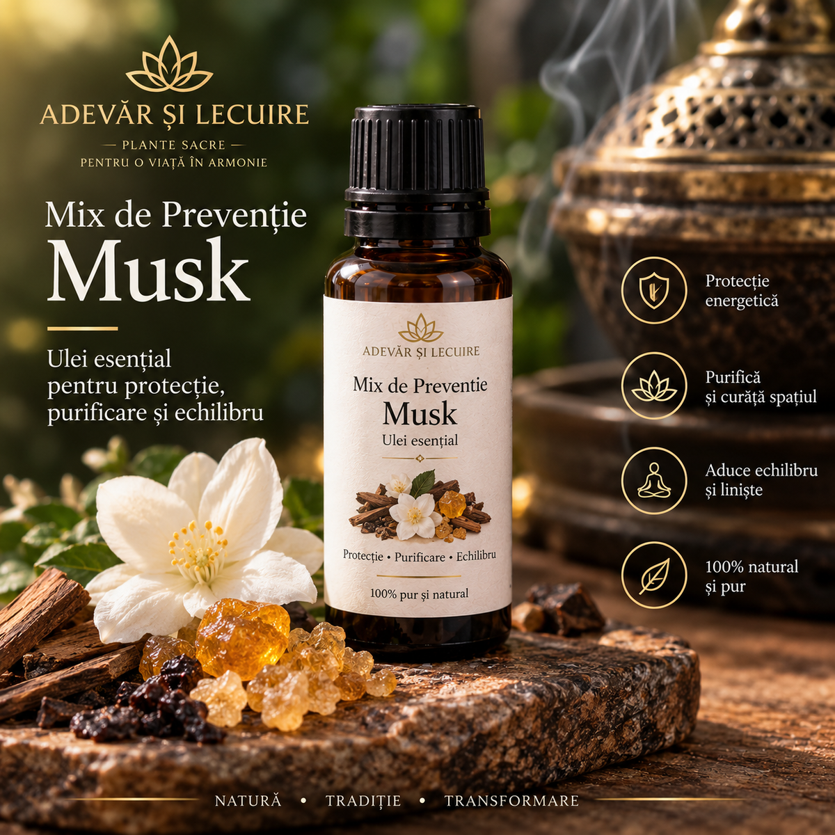 Mix de Prevenție Musk – ulei esențial Adevăr și Lecuire