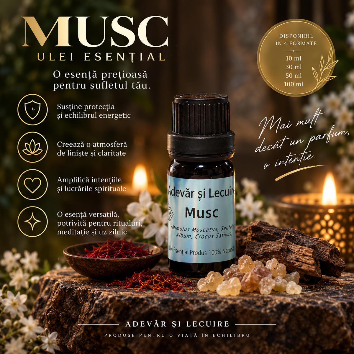 MUSC - Ulei Esențial (10, 30, 50 sau 100 ml)